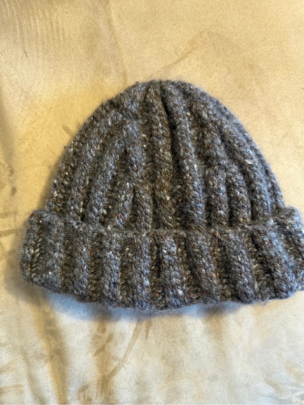 Banana Republic Gray Ribbed Knit Cuffed Beanie